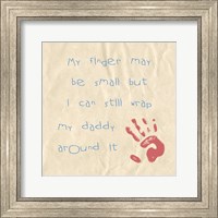 My Finger May Be Small Pink and Blue Fine Art Print