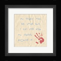 My Finger May Be Small Pink and Blue Framed Print