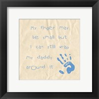 My Finger May Be Small Baby Boy Framed Print