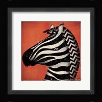 Zebra WOW Framed Print