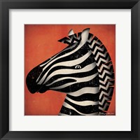 Zebra WOW Framed Print