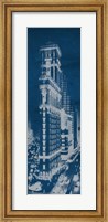 Times Square Postcard Blueprint Panel Fine Art Print