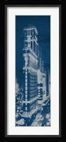 Times Square Postcard Blueprint Panel Fine Art Print