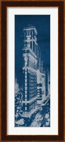 Times Square Postcard Blueprint Panel Fine Art Print