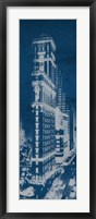 Times Square Postcard Blueprint Panel Fine Art Print