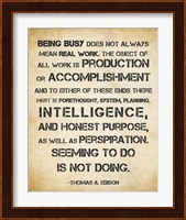 Seeming to Do is Not Doing - Thomas Edison Fine Art Print