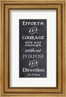Efforts & Courage Quote Fine Art Print
