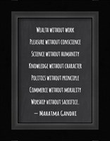 Knowledge Without Character Framed Print