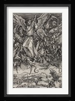 St. Michael Fighting the Dragon by Albrecht Durer, 1498 Fine Art Print
