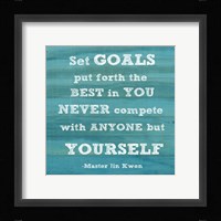 Set Goals square Fine Art Print