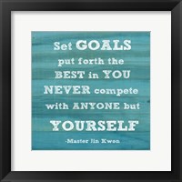Set Goals square Fine Art Print
