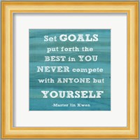 Set Goals square Fine Art Print