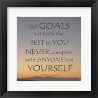 Set Goals Fine Art Print