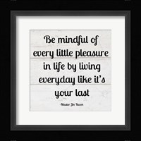 Be Mindful square Fine Art Print