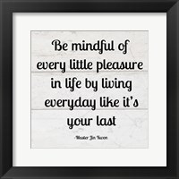 Be Mindful square Fine Art Print