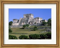 Ancient building ruins, El Castillo, Tulum Mayan Fine Art Print