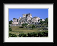 Ancient building ruins, El Castillo, Tulum Mayan Fine Art Print