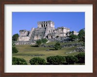 Ancient building ruins, El Castillo, Tulum Mayan Fine Art Print