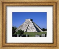 Old ruins of a pyramid,  Chichen Itza Mayan Fine Art Print