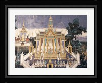 Wall mural depicting the Ramayana story, Royal Pavilion Fine Art Print