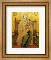 God's Mother On The Throne Fine Art Print