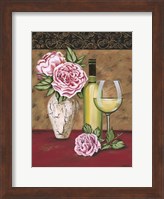 Vintage Flowers & Wine II Fine Art Print