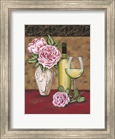 Vintage Flowers & Wine II Fine Art Print