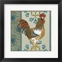 Cottage Rooster I Framed Print
