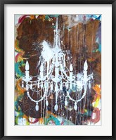 White Chandelier Fine Art Print