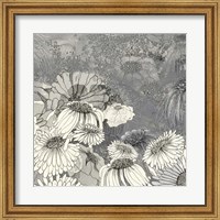 Flowers on Grey II Fine Art Print