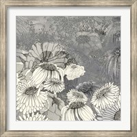 Flowers on Grey II Fine Art Print