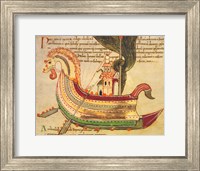 Viking Dragon Ship Fine Art Print