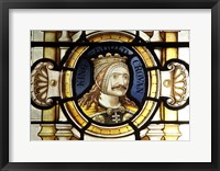 Crovan stained glass at Tynwald, the Parliament of the Isle of Man Framed Print