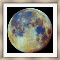 Colored moon, (geological differences) Fine Art Print