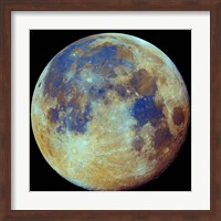 Colored moon, (geological differences) Fine Art Print