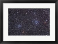 Open clusters Messier 47 and Messier 47 in the constellation Puppis Fine Art Print