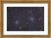 Open clusters Messier 47 and Messier 47 in the constellation Puppis Fine Art Print