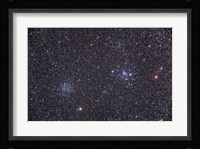 Open clusters Messier 47 and Messier 47 in the constellation Puppis Fine Art Print