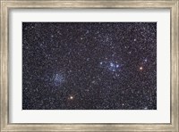 Open clusters Messier 47 and Messier 47 in the constellation Puppis Fine Art Print