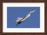 A Bulgarian Air Force MiG-29 aircraft taking off over Bulgaria Fine Art Print