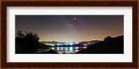 Lunar eclipse and Milky Way above Taleqan Lake, Iran Fine Art Print