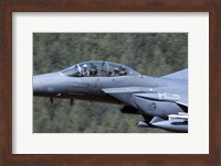 F-15E Strike Eagle low flying over Wales, United Kingdom Fine Art Print