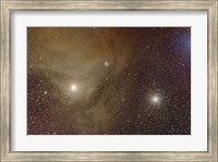 Messier 4 and NGC 6144 globular clusters with Antares, a red supergiant star Fine Art Print