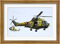 Romanian Air Force IAR-330L SOCAT helicopters Fine Art Print