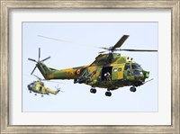 Romanian Air Force IAR-330L SOCAT helicopters Fine Art Print
