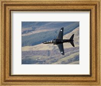 A Hawk T1 trainer aircraft of the Royal Air Force low flying over North Wales Fine Art Print