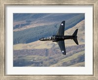 A Hawk T1 trainer aircraft of the Royal Air Force low flying over North Wales Fine Art Print
