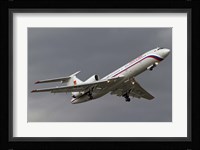 A Tupolev Tu-154M in flight over Bulgaria Fine Art Print