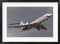 A Tupolev Tu-154M in flight over Bulgaria Fine Art Print