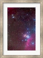 Area around the Belt of Orion, with the Horsehead and Flame Nebula Fine Art Print